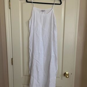 White Linen Maxi Dress